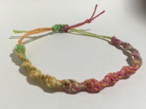Neon Rainbow Hemp DNA bracelet